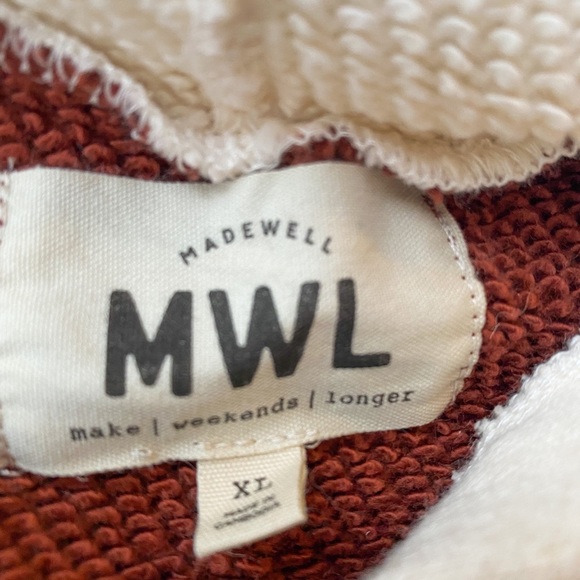 MWL Airyterry Hoodie Sweatshirt in Colorblock Size XL - Picture 3 of 8